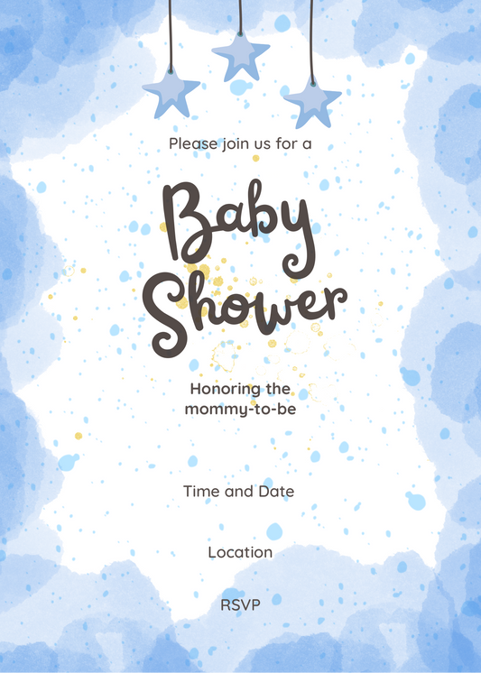 Baby boy baby shower invitations